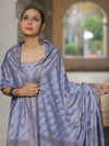 Banarasee Semi Katan Silk Salwar Kameez Fabric With Dupatta Resham Zari Work-Lilac