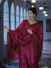 Banarasee Cotton Silk Resham Work Salwar Kameez Fabric With Dupatta Set-Magenta
