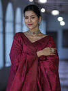 Banarasee Cotton Silk Resham Work Salwar Kameez Fabric With Dupatta Set-Magenta