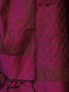 Banarasee Cotton Silk Resham Work Salwar Kameez Fabric With Dupatta Set-Magenta