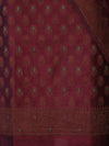 Banarasee Cotton Silk Resham Work Salwar Kameez Fabric With Dupatta Set-Burgundy