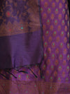 Banarasee Cotton Silk Resham Work Salwar Kameez Fabric With Dupatta Set-Purple