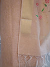 Banarasee Embroidered Linen Cotton Salwar Kameez Fabric With Dupatta Set-Beige