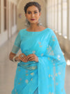 Banarasee Organza Saree With Sona Rupa Zari Buta Design Saree-Blue
