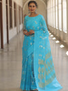 Banarasee Organza Saree With Sona Rupa Zari Buta Design Saree-Blue