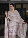 Banarasee Semi-Silk Silver Zari Work Salwar Kameez Fabric With Dupatta Set-Blush Pink