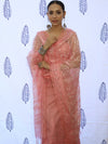Banarasee Embroidered Chanderi Salwar Kameez With Kota Check Dupatta Set-Pink