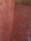 Banarasee Embroidered Chanderi Salwar Kameez With Kota Check Dupatta Set-Pink