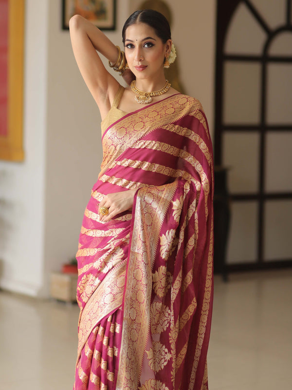 Karisma Kapoor stuns in a luxurious brown silk saree with gold floral  embroidery | Times of India