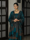 Banarasee Cotton Silk Resham Work Salwar Kameez Fabric With Dupatta Set-Teal Blue