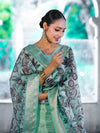 Banarasee Cotton Salwar Kameez Fabric With Digital Printed Dupatta Set-Pastel Green