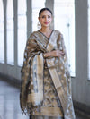 Banarasee Tissue Zari Work Salwar Kameez Fabric With Dupatta Set-Light Brown