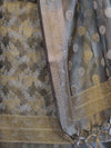 Banarasee Tissue Zari Work Salwar Kameez Fabric With Dupatta Set-Light Brown