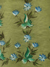 Banarasee Tissue Hand-Painted Salwar Kameez Fabric With Dupatta Set-Light Green