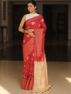 Bhagalpur Cotton Silk Shibori Dyed Ghichha Border Saree-Maroon