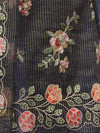 Banarasee Embroidered Chanderi Salwar Kameez With Dupatta Set-Black
