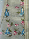 Banarasee Tissue Hand-Painted Salwar Kameez Fabric With Dupatta Set-Grey
