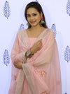 Banarasee Embroidered Chanderi Salwar Kameez With Dupatta Set-Pink