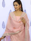 Banarasee Embroidered Chanderi Salwar Kameez With Dupatta Set-Pink