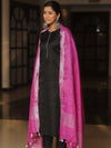 Banarasee Pure Desi Tussar Silk Dupatta-Pink
