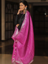 Banarasee Pure Desi Tussar Silk Dupatta-Pink