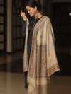 Banarasee Pure Desi Tussar Silk Block Print Dupatta-Beige