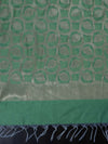 Banarasee Cotton Silk Dupatta With Zari Woven Jaal Design-Light Green