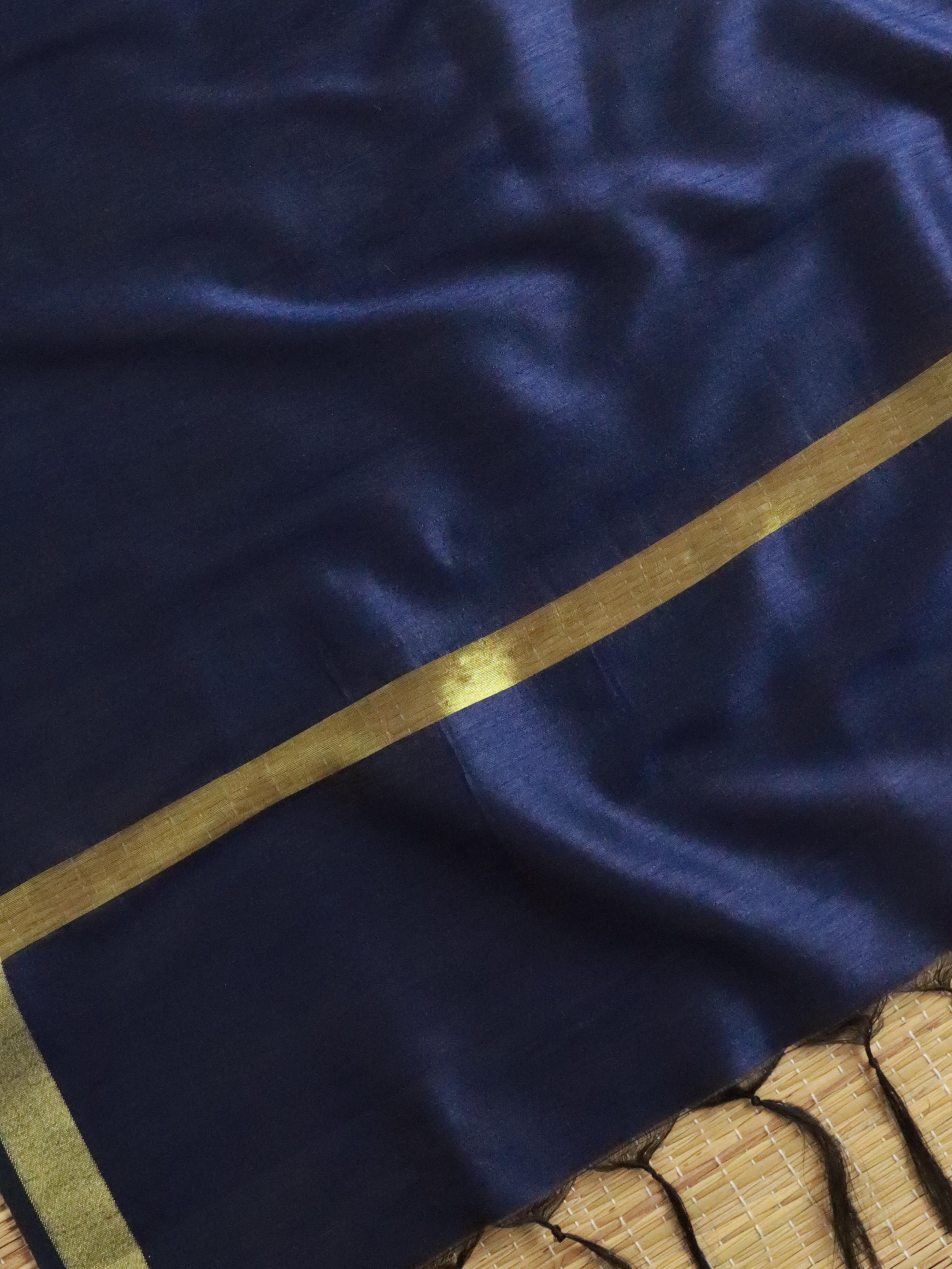 Banarasee Brocade Salwar Kameez Fabric With Art Silk Dupatta-Blue