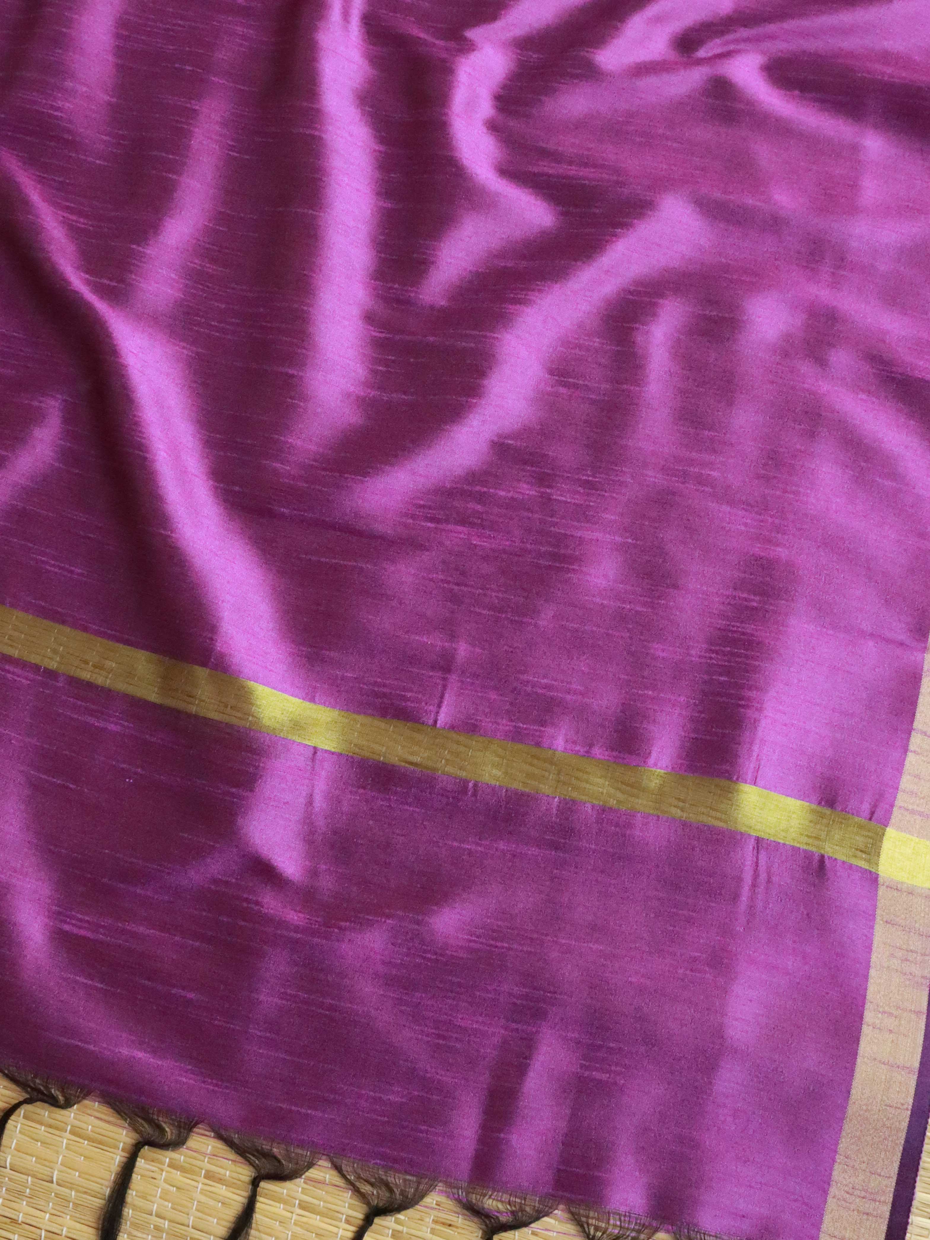 Banarasee Brocade Salwar Kameez Fabric With Art Silk Dupatta-Violet