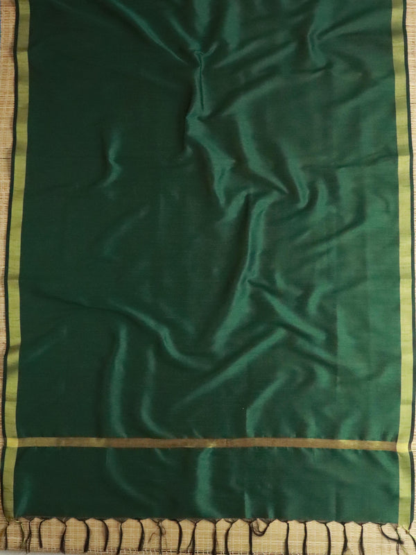 Banarasee Brocade Salwar Kameez Fabric With Art Silk Dupatta-Deep Green