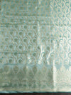 Banarasee Salwar Kameez Satin Brocade Zari Woven Fabric-Blue