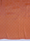 Banarasee Semi Chiffon Saree With Contrast Border & Brocade Blouse-Magenta & Orange