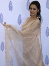 Banarasee Embroidered Chanderi Salwar Kameez With Organza Dupatta Set-Peach