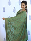 Banarasee Cotton Silk Salwar Kameez Fabric With Dupatta Set & Resham Work-Green