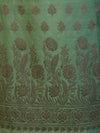 Banarasee Cotton Silk Salwar Kameez Fabric With Dupatta Set & Resham Work-Green