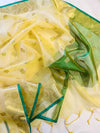 Banarasee Handloom Organza Mix Saree With Zari Buta Design & Contrast Border-Light Yellow