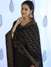 Banarasee Cotton Silk Salwar Kameez Fabric With Dupatta Set & Resham Work-Black
