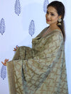 Banarasee Cotton Silk Salwar Kameez Fabric With Dupatta Set & Resham Work-Grey