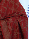 Banarasee Cotton Silk Salwar Kameez Fabric With Dupatta Set & Resham Work-Maroon