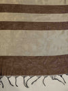 Banarasee Cotton Silk Stripe Pattern Salwar Kameez Fabric With Dupatta Set-Brown