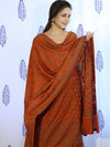 Banarasee Cotton Silk Salwar Kameez Fabric With Dupatta Set & Resham Work-Orange