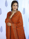 Banarasee Cotton Silk Salwar Kameez Fabric With Dupatta Set & Resham Work-Orange