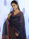 Banarasee Cotton Silk Salwar Kameez Fabric With Dupatta Set & Resham Work-Blue