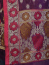 Banarasee Cotton Silk Salwar Kameez Fabric With Dupatta Set & Resham Work-Violet