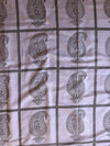 Handloom Block Printed Khadi Cotton Salwar Kameez With Dupatta Set-Grey