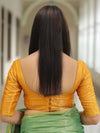 Banarasee Silk Brocade Fabric Blouse-Yellow