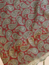 Handloom Block Printed Khadi Cotton Salwar Kameez With Dupatta Set-Mint Green & Red