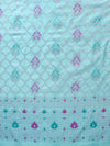 Banarasee Semi-Silk Silver Zari Work Salwar Kameez Fabric With Dupatta Set-Pastel Green