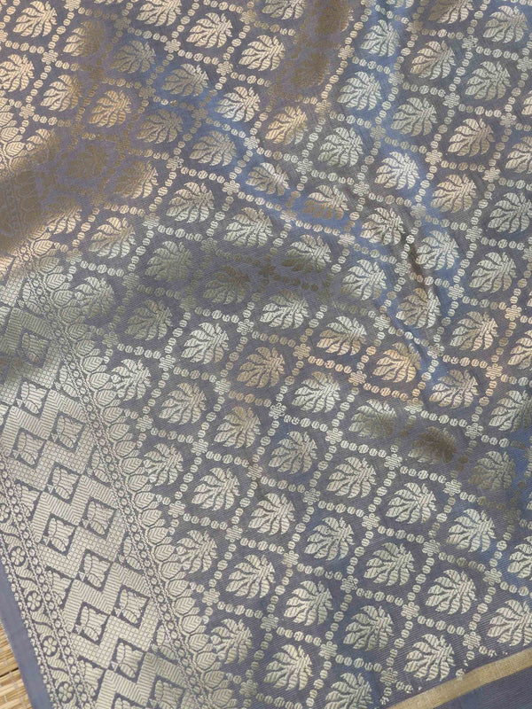 Banarasee Art Silk Jaal Design Dupatta-Grey