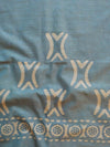 Handloom Khadi Cotton Hand-Dyed Batik Pattern Salwar Kameez Dupatta Set-Plum & Blue